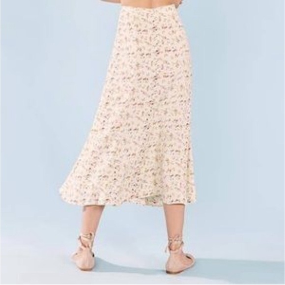 Reformation Azalea Cream Ditsy Floral Maxi Skirt Size 0 - Picture 12 of 12
